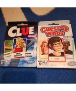 Clue &amp; Guess Who Card Game Hasbro Gaming New/Sealed , great family fun - £6.05 GBP