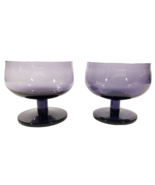 Amethyst Purple Sherbert Sorbet Footed Dishes Set of 2 Simple Elegance - $278.23 MXN