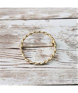 Vintage Brooch / Pin - Twisted Gold Tone Circle - £10.17 GBP
