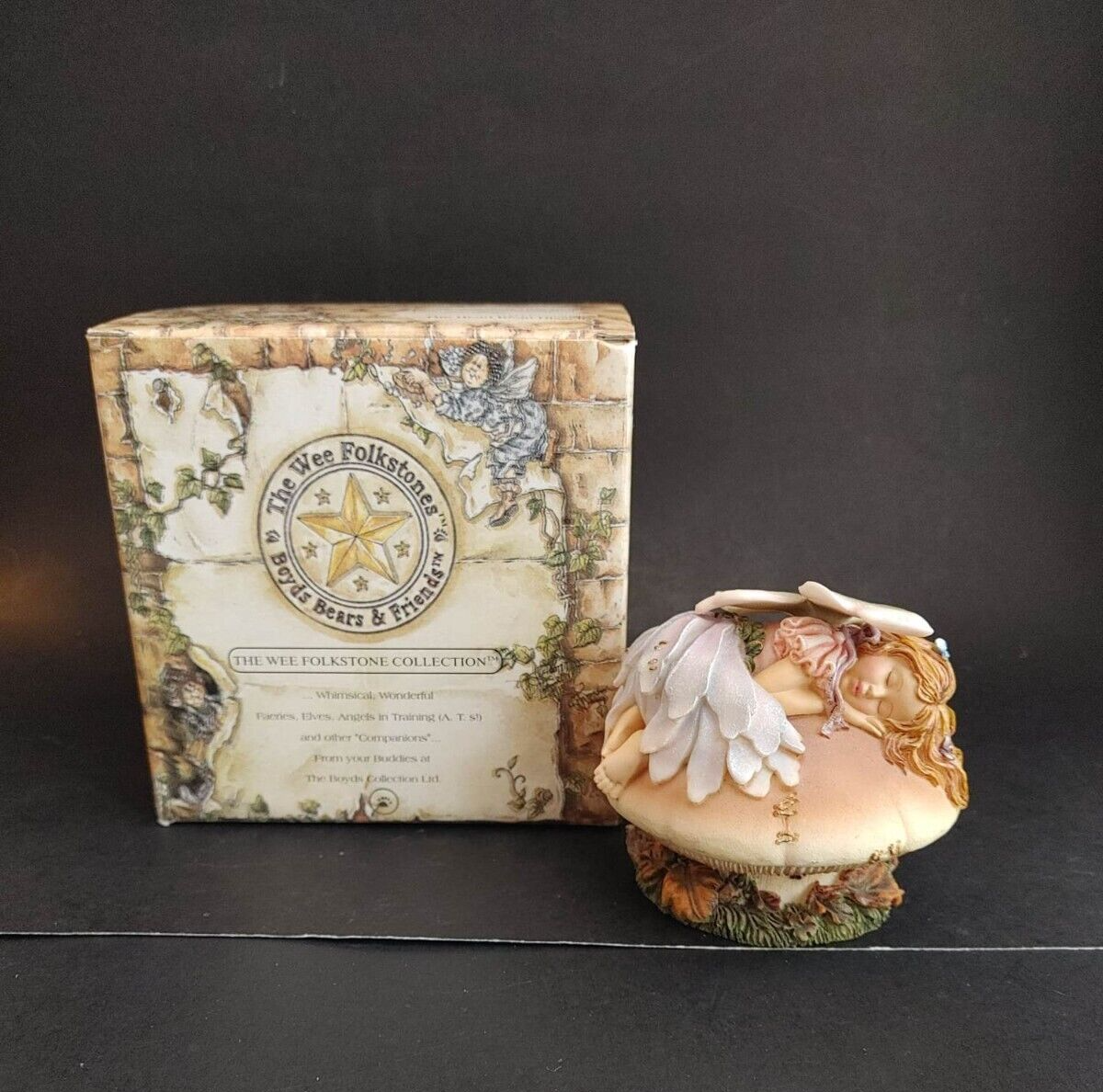Primary image for Boyds Bears Wee Folkstone Collection Amber Faeriedreams Mushroom Vtg 1999 w/ box