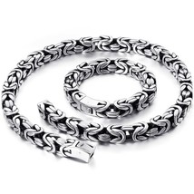 Braided 12.5MM Wide Link Chain Bracelet Men Stainless Steel Mens Bracelets Neckl - £89.51 GBP