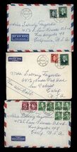 AIRMAIL COVER lot of 3- MOLDE NORWAY to Los Angeles CA written letters 5... - $6.88