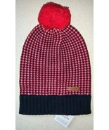 COACH 85213 TRICOLOR TUCKSTITCH Beanie Hat Cap Pom red pink navy One Siz... - $61.71 CAD
