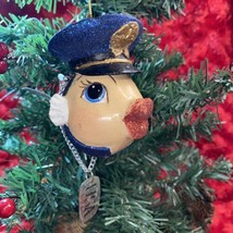 Katherines Collection Police Officer USA  Kissing Fish Christmas Ornament READ - £37.36 GBP