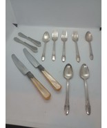 Vintage Junk Drawer Lot Silverware Mix 1847 Rogers Bros EME Italy - $13.54 CAD