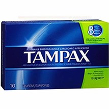 Tampax Flushable Super Tampons - 10 ct, Pack of 5 - £12.39 GBP