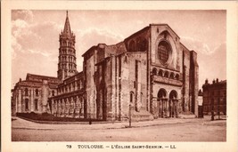 c1920 Toulouse France #73 St Sernin Church Cathedral Albertype Postcard - £10.14 GBP
