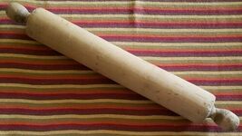 Vintage ~ Hardwood Rolling Pin ~ 19" x 2.5" ~ Rustic/Primitive Country D... - $40.00