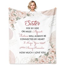 Sisters Gifts From Sister, Sister Gifts Blanket 60&quot;X50&quot;, Gifts For Sister, Siste - $40.99