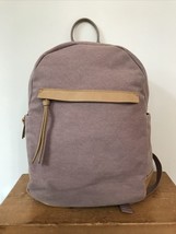 Universal Thread Goods Pink Canvas Leather Bottom School Bookbag Backpack Bag - £31.38 GBP