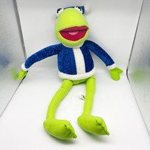 Kermit the Frog Stuffed Plush Doll Blue Christmas Suit Toy Factory Muppets 2007 - £23.88 GBP