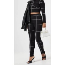 Missguided Lissy Roddy Cropped Black Leggings Size 2 - £19.45 GBP