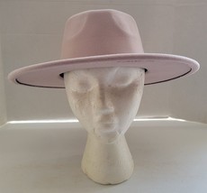 Womens Dusty Rose Pink With Tan Band Fashion Hat - £14.86 GBP