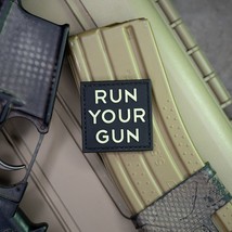 Run Your Gun Glow in The Dark PVC Rubber Morale Patch  Hook Backed by N... - £10.20 GBP