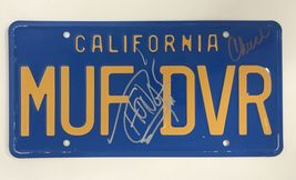 Cheech Marin &amp; Tommy Chong Signed Autographed &quot;MUF DVR&quot; Metal License Plate - £117.70 GBP