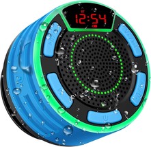 Basspal Bluetooth Wireless Shower Speakers, Ipx7 Waterproof Speakers With Led - £35.29 GBP