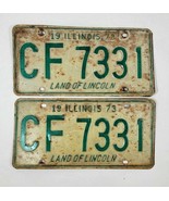 1973 Illinois Vehicle License Plate Matching Set CF 7331 - $36.63