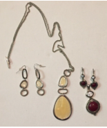 Lia Sophie lot of earrings, 32 in necklace &amp; charm - £10.76 GBP