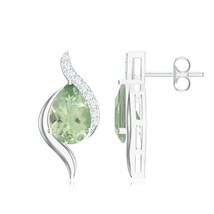 Kicky and Perky 925 Silver Amethyst Flame Studs Earring Jewelry For Womens - $1,233.55 MXN