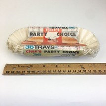 Vtg 1963 Chefs Party Choice Hot Dog Tray Fluted Paper White Prop Collect... - $12.19