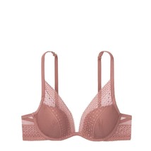 Victoria&#39;s Secret Incredible Bra 32DDD Lightly Lined Plunge Vintage Rose - £22.06 GBP