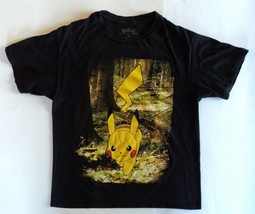 Youth Boy&#39;s Pokemon Pikachu T-Shirt - Size XL - Black Yellow - £6.90 GBP