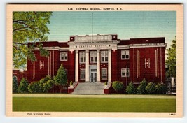 Central School Building Sumter South Carolina Linen Postcard SC Vintage ... - £11.38 GBP