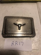 Texas Longhorn Silver Toned Steer Head Western Belt Buckle - £9.86 GBP