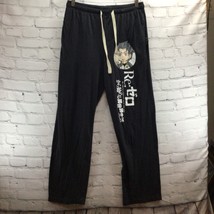 Crunchy Roll Re: Zero Pajama Pants Loung Womens Sz S Gray Drawstring Cotton - £20.04 GBP