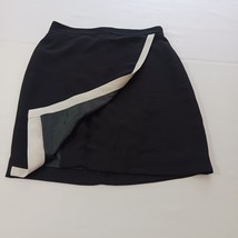 J Crew Women Sz 6 Crepe Tilted Wrapped Pencil Lined Skirt Black/White Edge C5875 image 9