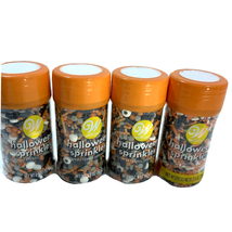 4 Count Wilton Halloween Sprinkles Spooky Eyeballs Pumpkin Mix Orange Br... - £6.07 GBP