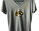 Missouri Tigers Nike Dri Fit V Neck T shirt Size M Gray Graphic - $15.72