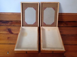 Pair of 2 Rectangular Wood Insect Specimen Display Storage Boxes 8.5&quot; x 12.5&quot; - £39.50 GBP