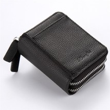  Wallet Slim Wallets Leather Purse Women Men Wallet Double Zippers Coins Purse I - £15.92 GBP