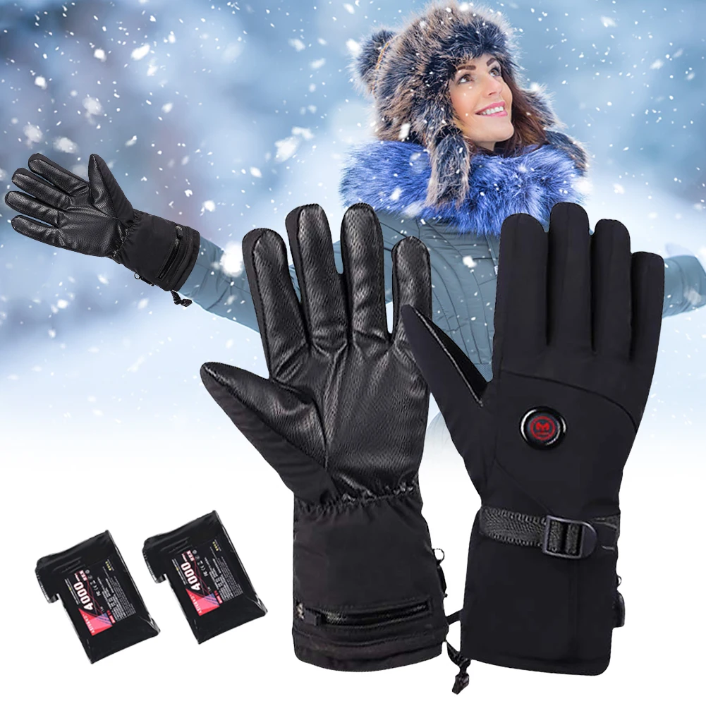 Heating Thermal Gloves Waterproof Thickened Warm Muffs Touch Screen Outd... - £43.11 GBP