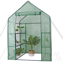 Portable 6 Shelves 3 Tiers Greenhouse Walk-In Garden Mini Planter Flower Outdoor - £67.12 GBP