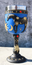 Trail Of Painted Ponies Sky Of Enchantment Celestials Sun Moon Horse Wine Goblet - £27.51 GBP