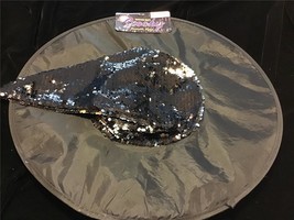 Halloween Adult Witches Hat with Reversible Sequins Black/White Sequins - $18.00