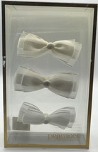 White Wedding Accessory Bows Organza and Satin Hook and Loop Set of 4 - $14.00