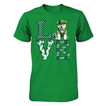 Love Akita Dog Tshirt Shamrock Clover St Patrick&#39;s Day Funny Dog Lover T... - $16.52+