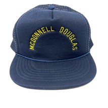 Vintage Mcdonnell Douglas Rope Trucker Hat Snapback Cap Blue Deadstock 8... - $19.75