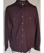 Goodfellow &amp; Co™ ~ Men&#39;s Size Large ~ Long Sleeve ~  Burgundy ~  Button ... - $56.13 CAD