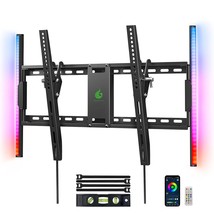 Tv Wall Mount With Led Lights, Tilt Tv Mount For 37&quot;-75&quot; Flat/Curved Tvs... - £42.99 GBP