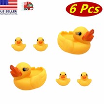6 Pcs Rubber Ducky Float Duck Baby Bath Toy, Shower, Bath, Birthday Party - £7.78 GBP