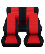 Fits 2003-2006 Jeep Wrangler TJ/LJ  Front and Rear seat covers Black red - €162,82 EUR