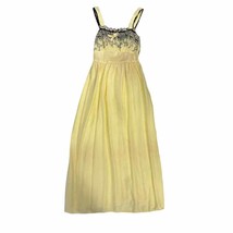 2 RETRO VTG 40s nightgowns Biastex Yellow/Black Rayon Lingerie 34 Laros ... - $1,323.24 MXN