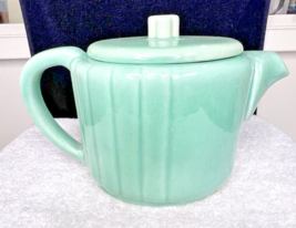 Red Wing Gypsy Trail Soft Green Teapot Great Shape 5 3/4 T x 9 W Pastel ... - $54.45