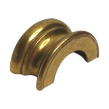 Vintage Brass Half Circle MCM Single Screw Knob Pull 2 /14&quot; x 1 1/8&quot;  KB... - $7.87