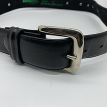 Resistol Full Grain Leather Belt Black  Braided Silver Buckle Western Me... - $24.74