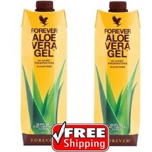 Forever Aloe Vera Gel All Natural Halal Kosher Vegan 33.8FL.OZ 1 Liter X 2 Pack - $39.94